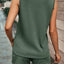 Conjunto de Tank Top de Punto con Bolsillos Parcheados y Pantalones Cortos con Cuerda