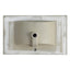 30 Inch Bathroom Ceramic Sink Basin, White - Korvel