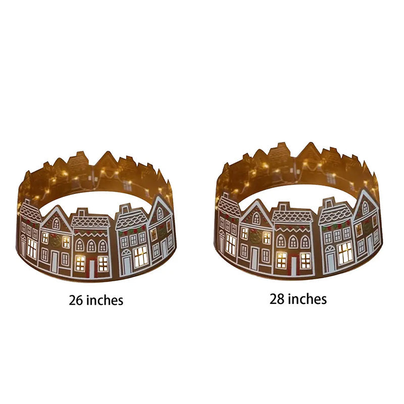 LED Gingerbread Christmas Tree Collar - Korvel