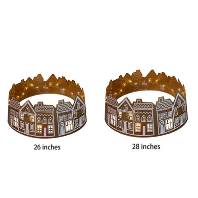 LED Gingerbread Christmas Tree Collar - Korvel