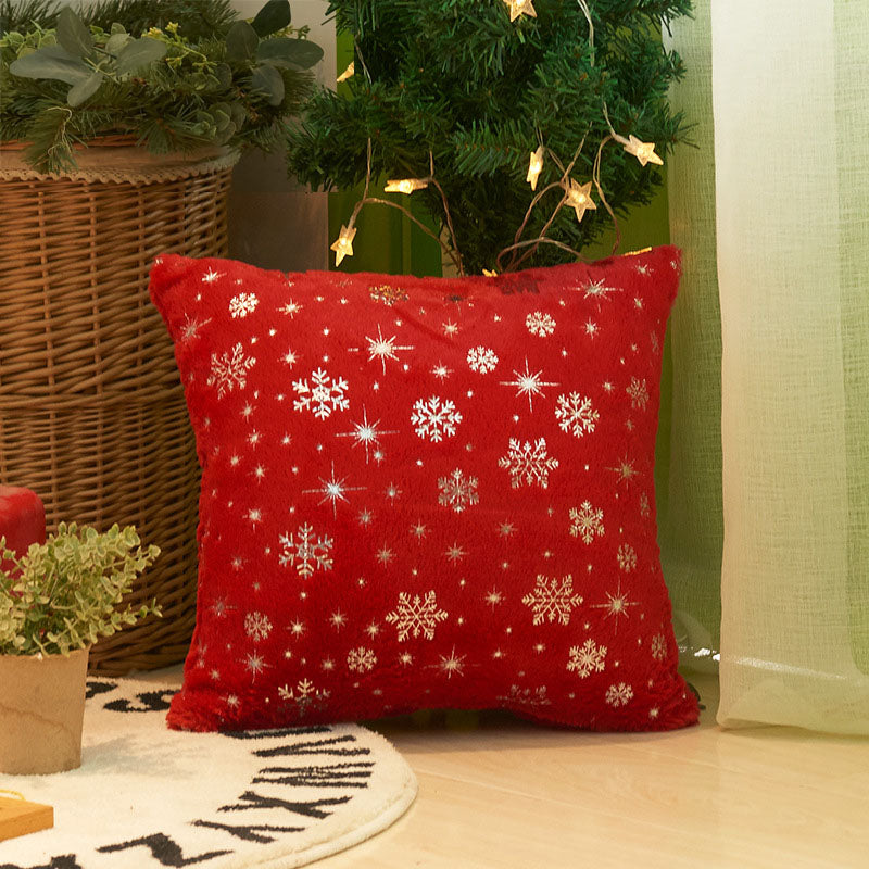 Funda de Sofá de Nieve de Navidad de Peluche