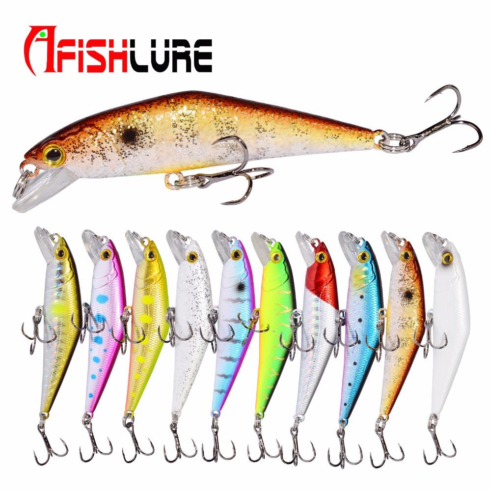 AFISHLURE Bass Wobblers Trout Fishing Lure  66mm/8g Minnow  Hard Baits Iscas Artificial Pesca Leurre - Korvel