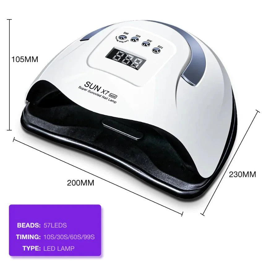 Sèche-ongles LED 220W pour le durcissement professionnel de gel