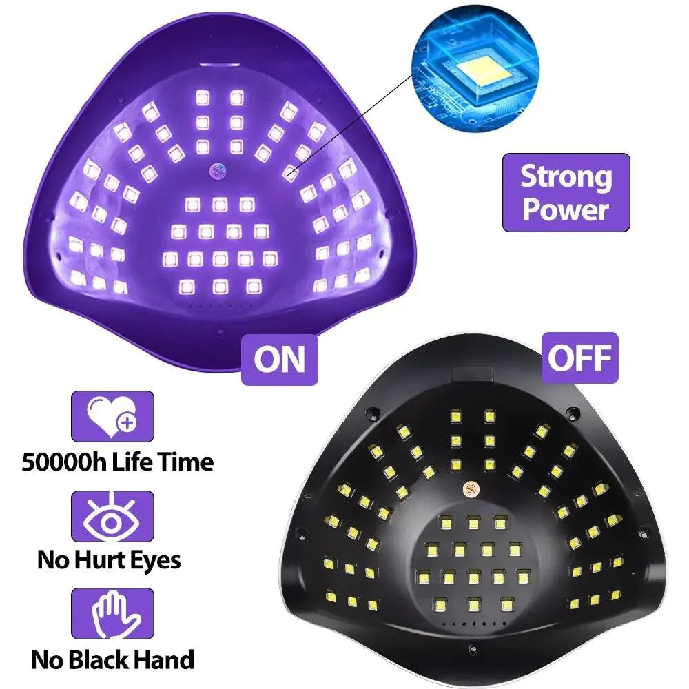 Sèche-ongles LED 220W pour le durcissement professionnel de gel