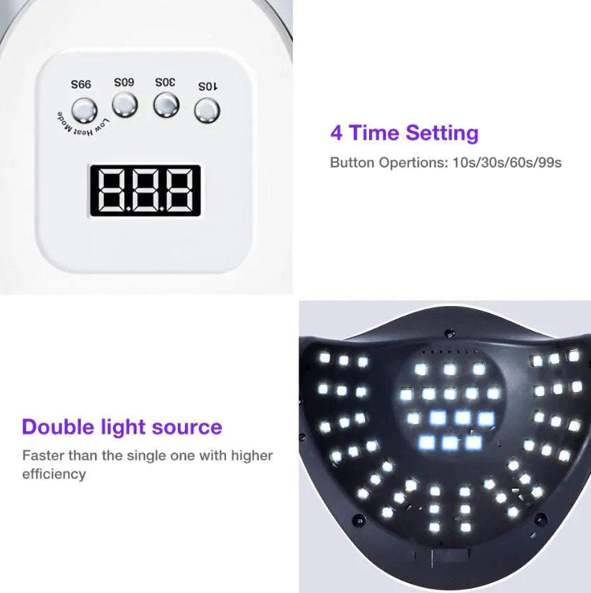 Sèche-ongles LED 220W pour le durcissement professionnel de gel