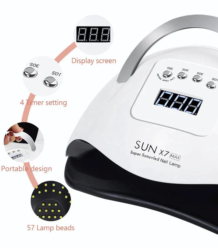 Sèche-ongles LED 220W pour le durcissement professionnel de gel