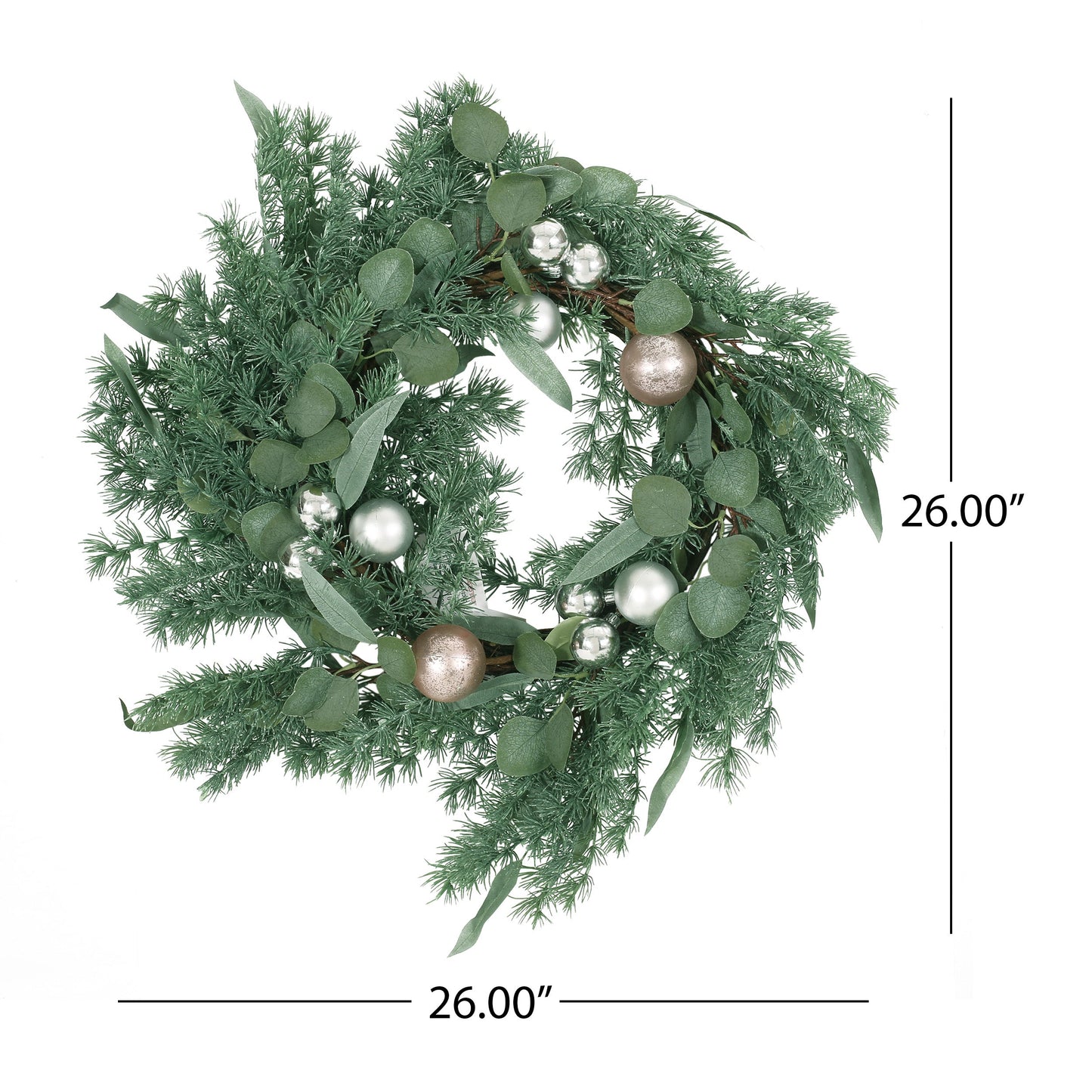 22" BERRY/EUCALYPTUS/PINECONE WREATH - Korvel