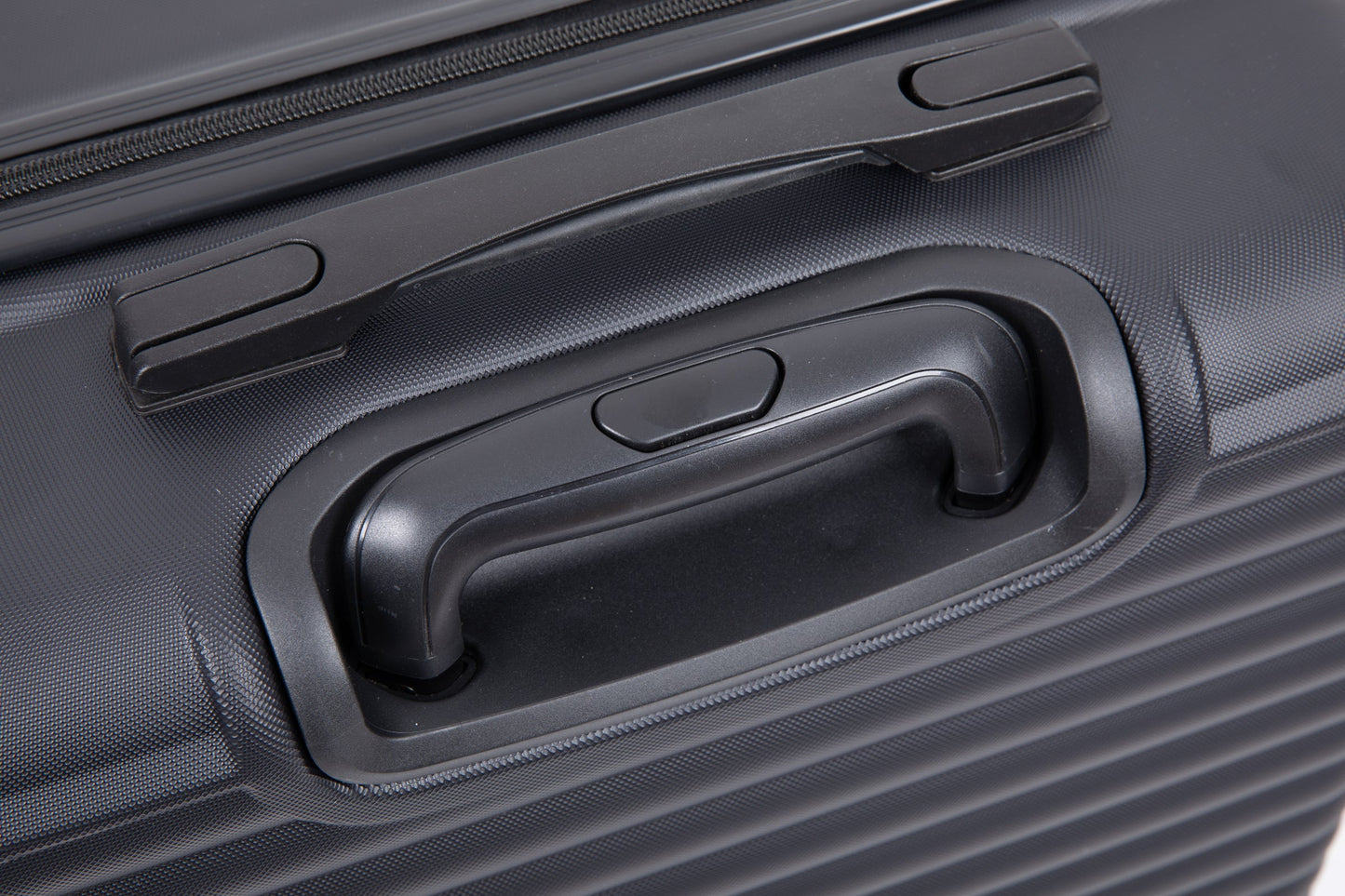 3 Piece Luggage Sets ABS Lightweight Suitcase with Two Hooks, Spinner Wheels, TSA Lock, (20/24/28) Black - Korvel