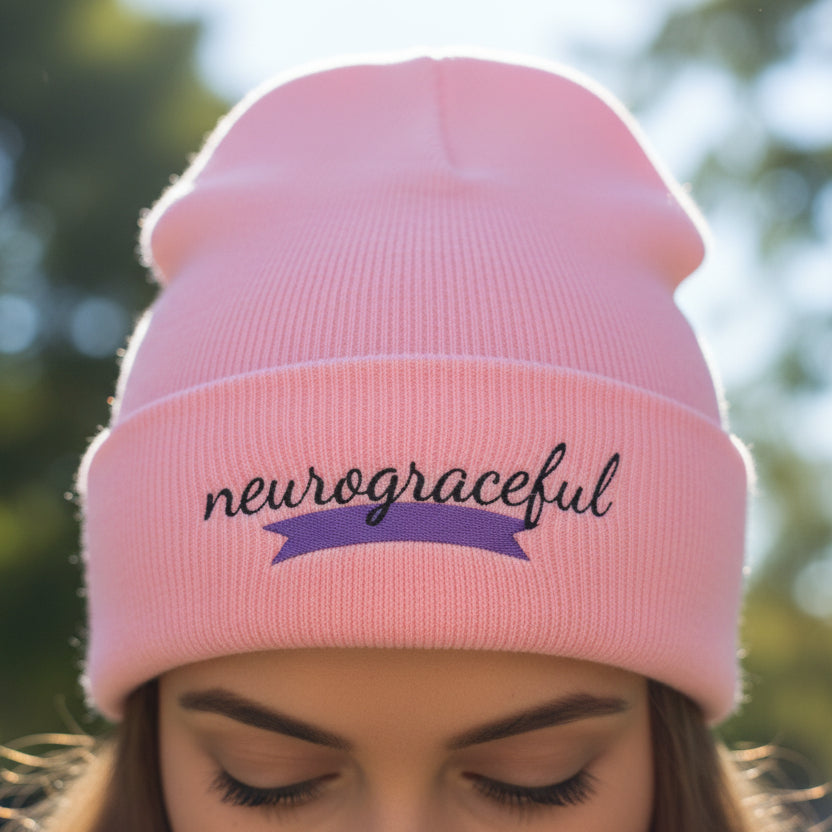 Gorro Bordado Neurograceful – Sombrero de Tejido para la Conciencia de la Epilepsia