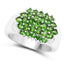 Bague de fiançailles en argent sterling avec chrome diopside véritable de 1,93 carat