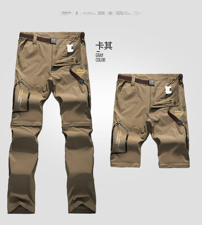 Two Detachable Shorts Quick-Drying Hiking Pants