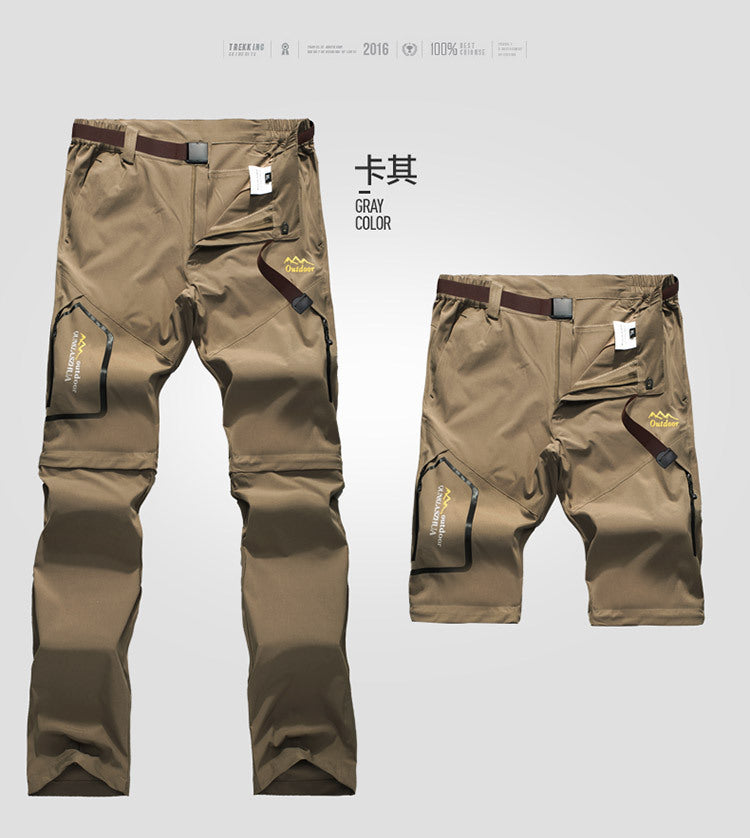 Pantalons de randonnée à séchage rapide avec shorts détachables