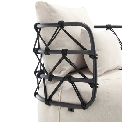 Silla de sala de estar tapizada y con botones COOLMORE