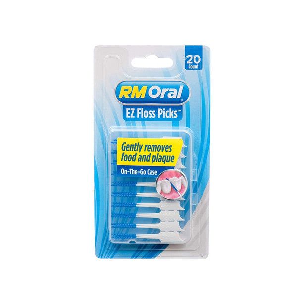 RM Oral Ez Floss Picks - 20 Count, Blue