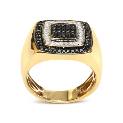 Men's 10K Yellow Gold Diamond Ring Band - Size 10