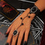 Bracelet à franges en diamant noir élégant pour femmes