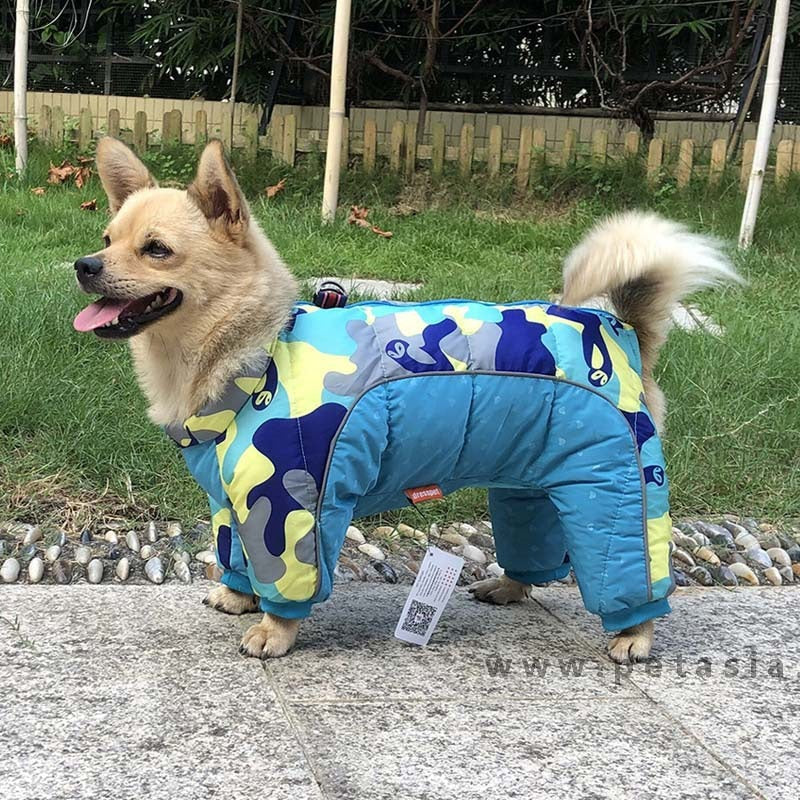 Pet Dog Clothes Winter Clothes Thickened Warm Down Jacket Teddy Dog Quadruped Winter Coat - Korvel