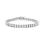 .925 Sterling Silver Diamond Link Bracelet - 1/10 Cttw