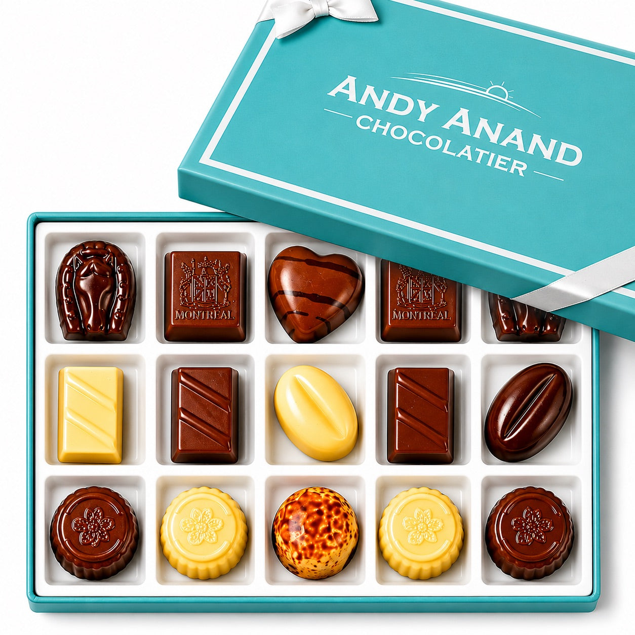 Trufas de Chocolate Belga Sin Azúcar Andy Anand - Caja de Regalo de 24 Piezas