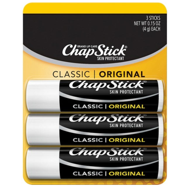ChapStick Classic Original Lip Balm Pack - 3 Tubes