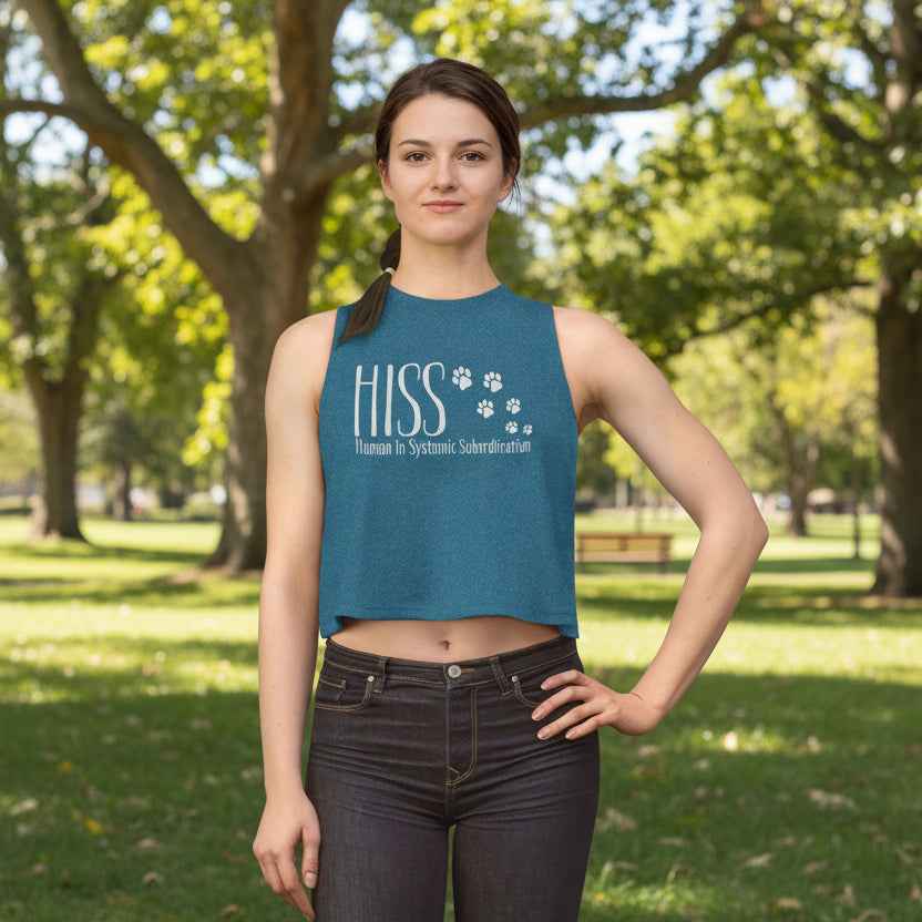 HISS Crop Tank – Playful Cat-Themed Crop Top