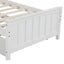 Twin size Platform Bed with Trundle White - Korvel