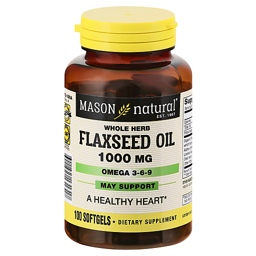 Gélules de Flaxseed Oil Mason Natural® – Soutien Omega d'origine végétale