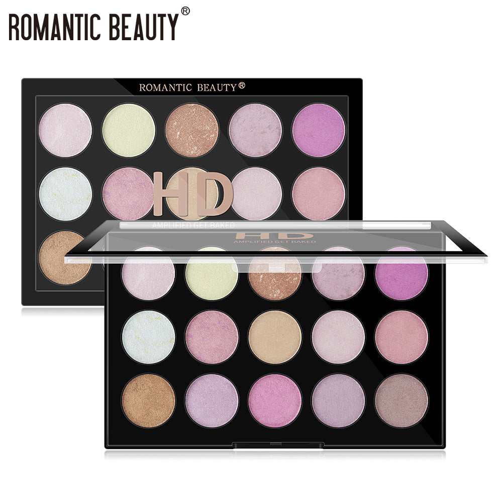 Romantic Beauty 15 Color Multi-Color Highlighter Pearl Eyeshadow