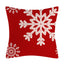 Red Snowflake Deer Pillow Cover Christmas Tree Cushion Cover Home Decoration Pillow Cover Combination - Korvel