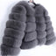 Elegant Faux Fur Patchwork Overcoat