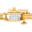 Bracelet en maillons en or jaune 14K avec diamants taille princesse
