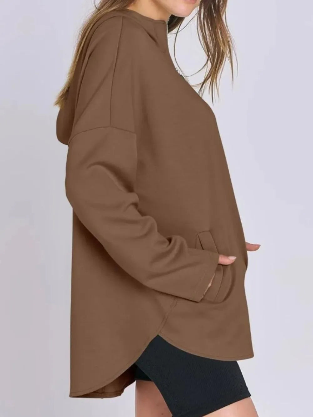 Quarter Zip Long Sleeve Hoodie - Korvel