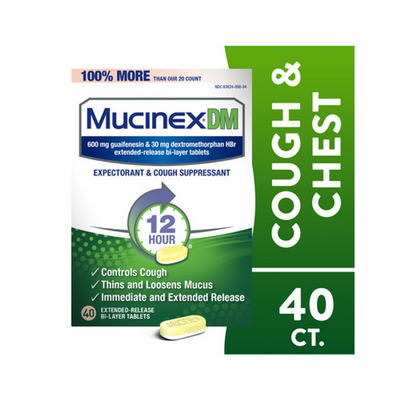 Mucinex DM Extended-Release Bi-Layer Tablets - 600 mg