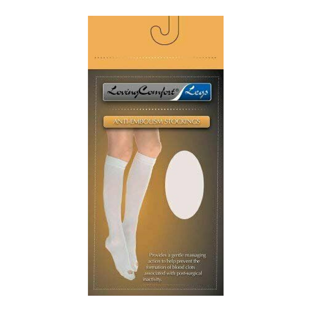 Medias hasta la rodilla Loving Comfort, 15-20 mmHg, punta cerrada, beige, 2X-grande
