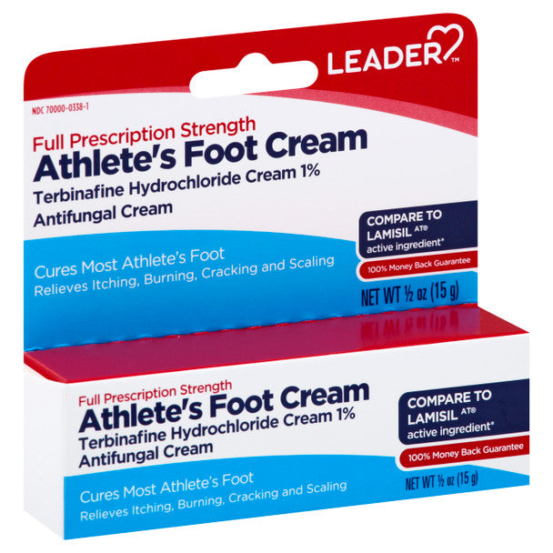 Leader Athlete's Foot Cream, Full Prescription Strength, 0.5 Oz