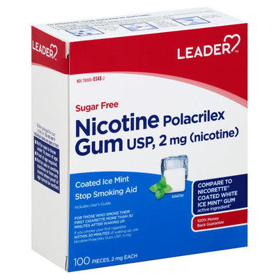 Leader™ Nicotine Gum – 2 mg Mint Flavor (Sugar-Free)