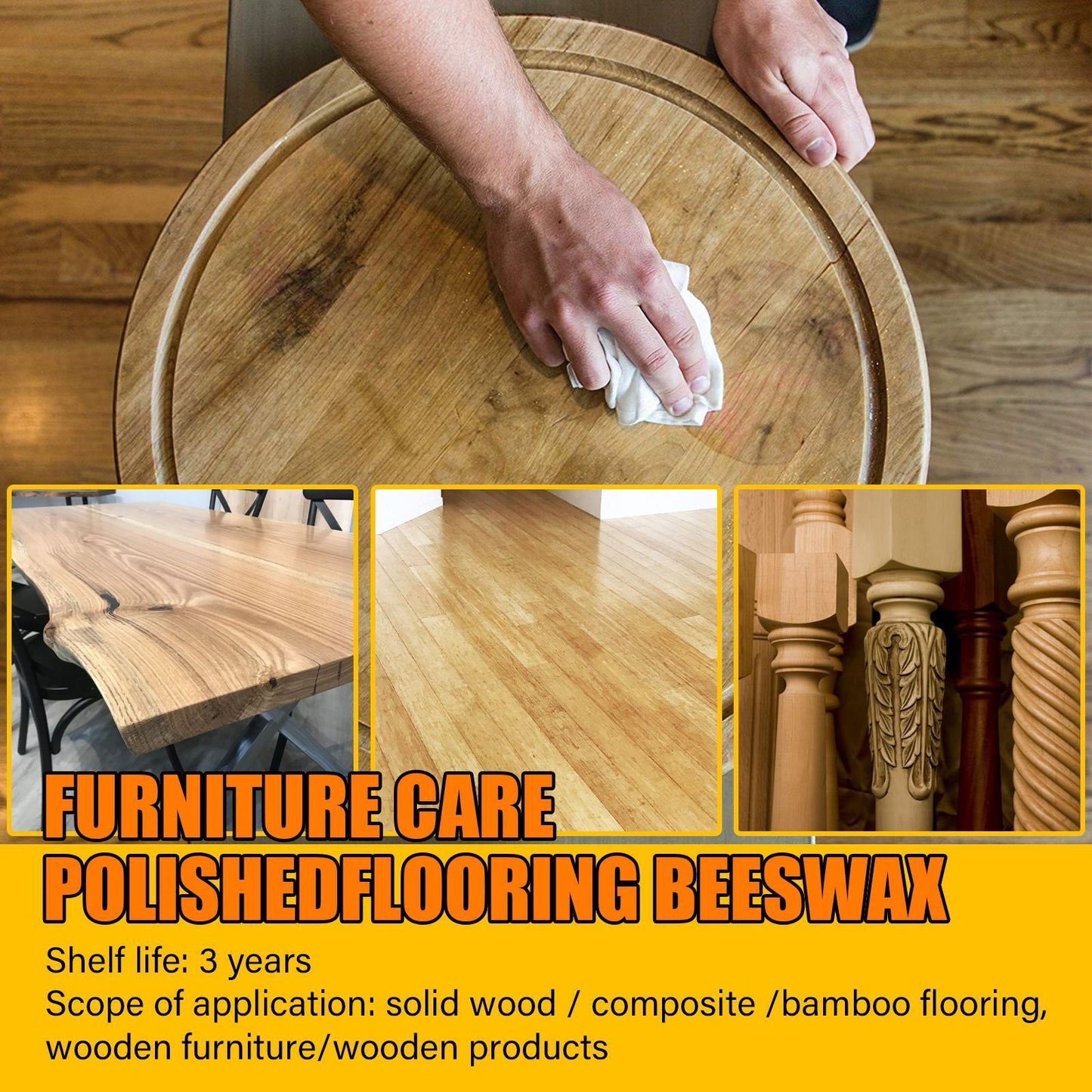 EELHOE Natural Beeswax Furniture Care Polishing Beeswax Waterproof Brightening Wear-resistant Wood Floor Care Beeswax - Korvel