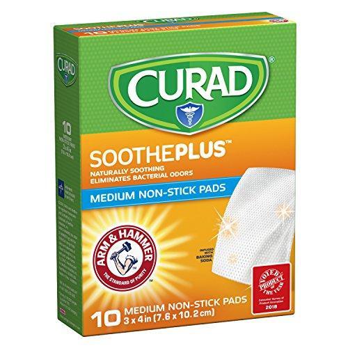 Curad Soothe Plus Non-Stick Pads - Mediano