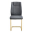 Premium Faux Leather Cushioned Dining Chairs with Metal Legs
