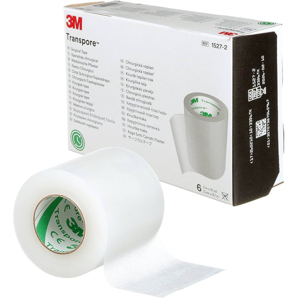 Ruban médical transparent 3M Transpore - 2" x 10 Yd