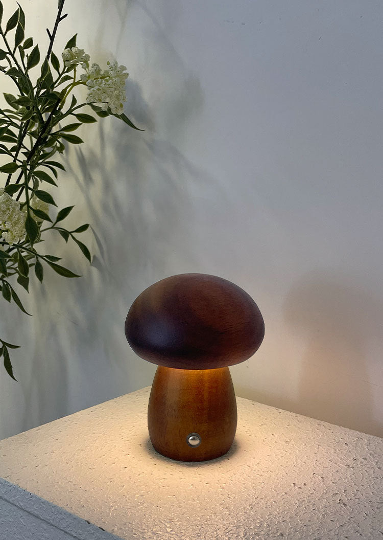 Mushroom lamp, LED charging night light, creative desk lamp, bedroom minimalist touch switch, ambient light, gift - Korvel