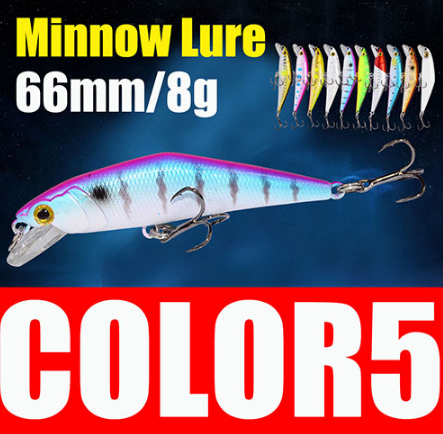 AFISHLURE Bass Wobblers Trout Fishing Lure  66mm/8g Minnow  Hard Baits Iscas Artificial Pesca Leurre - Korvel