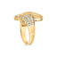 Anillo de cóctel con diamantes en canal de oro amarillo de 14K - Talla 7