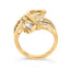 Anillo de cóctel con diamantes en canal de oro amarillo de 14K - Talla 7