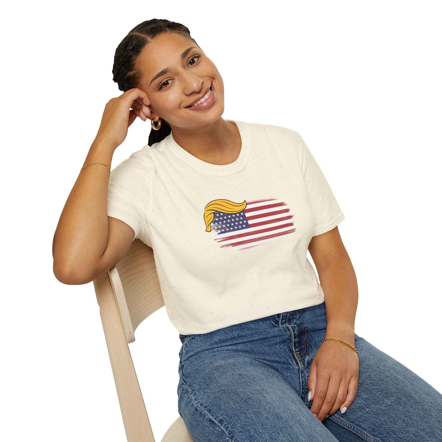 Camiseta Parodia Swoop & Stripes – Camiseta Unisex de Algodón Suave