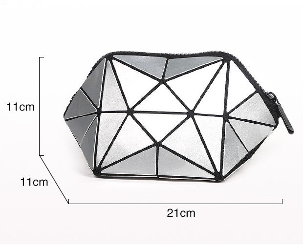 Fashion Geometric Cosmetic Bag for Women - Lightweight Organizer