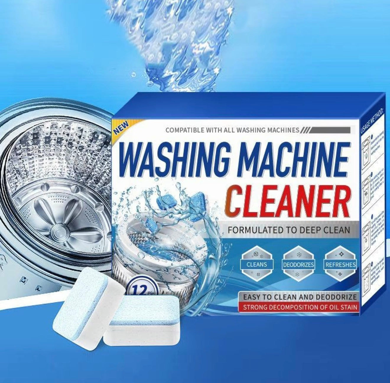 Tablettes de lavage FreshDrum - Solution de nettoyage premium