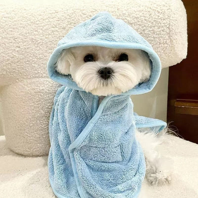 Dogs can wear bathing and drying bathrobes in all seasons bath towels thickened absorbent towels - Korvel