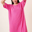 Robe T-shirt à manches courtes en tricot côtelé urbain pour femmes