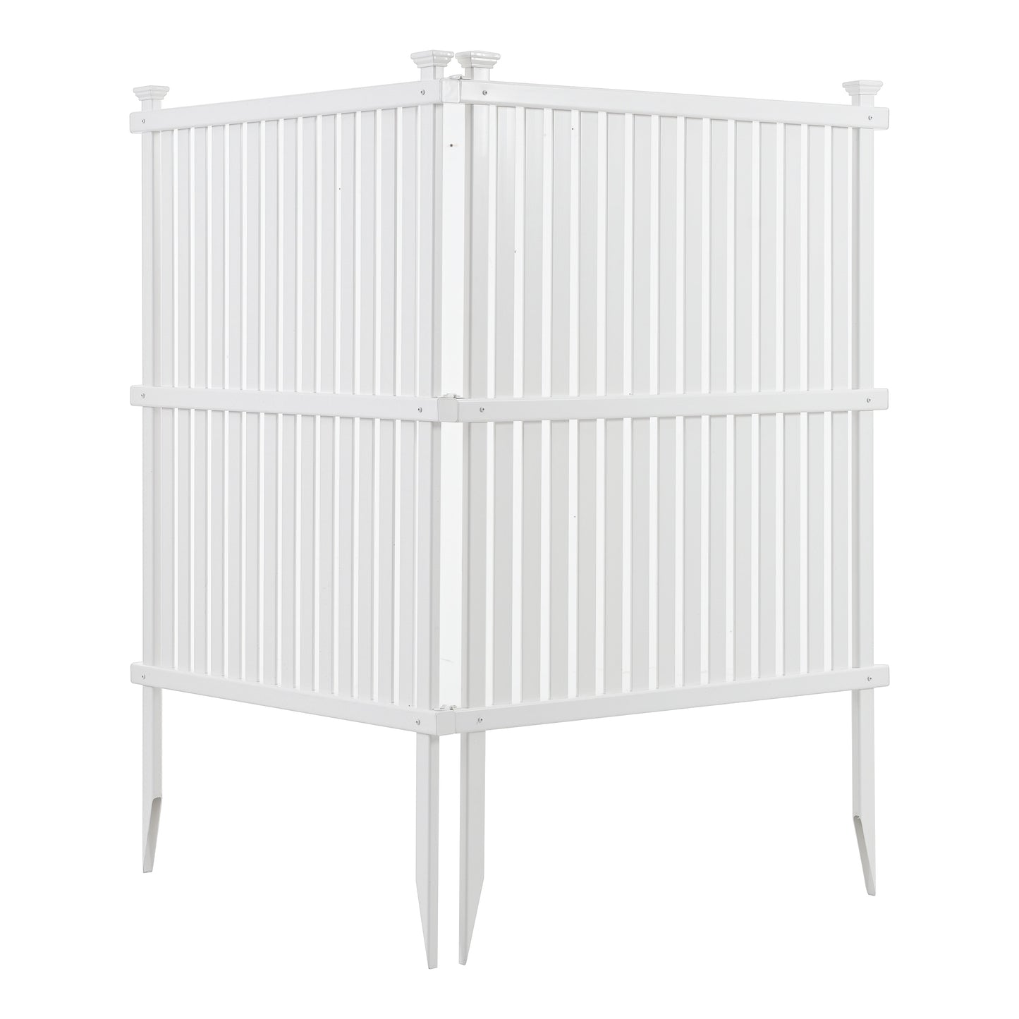 Privacy Screen Panels Kit Air Conditioner Trash Can Enclosure Vinyl white color - Korvel